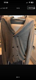 Cardigan homme  chic avec boutons 100% coton T M, Enlèvement ou Envoi, Comme neuf, Gris, Manteau