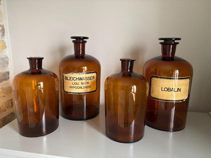Set oude apothekersflessen, Antiek en Kunst, Antiek | Glaswerk en Kristal, Ophalen