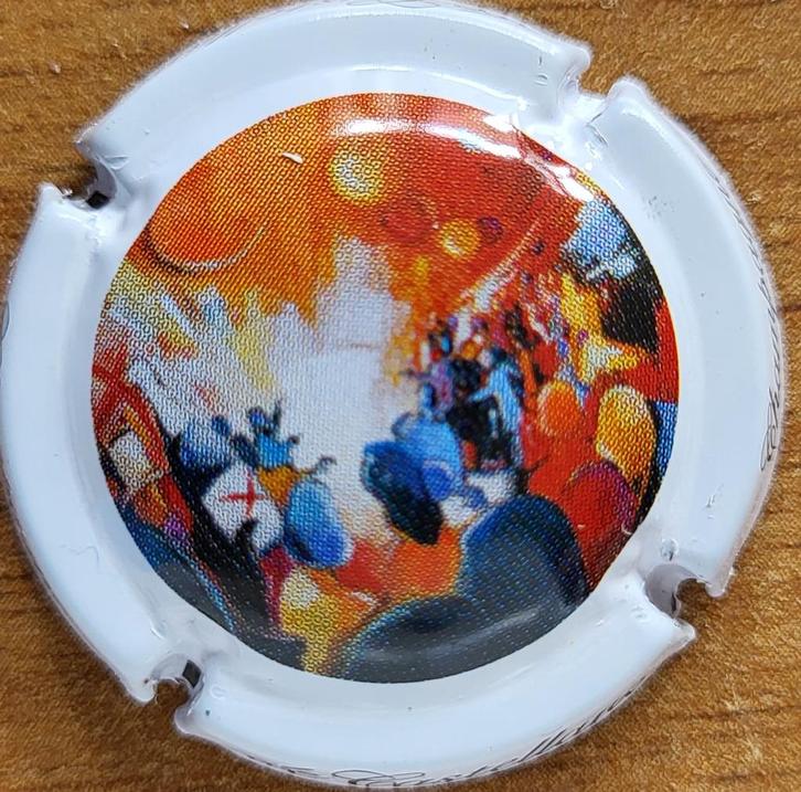 Champagnecapsule DE CASTELLANE veelkleurig & wit nr.098c, Verzamelen, Wijnen, Nieuw, Champagne, Frankrijk, Ophalen of Verzenden