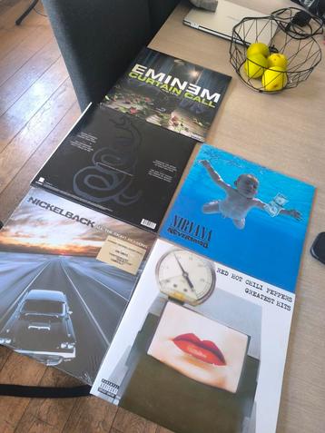 5 LP à vendre, Metallica, Nirvana, Eminem, Nickelback, Red H, Enlèvement ou Envoi, Comme neuf