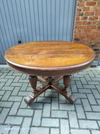Table en bois ovale sur roulettes.60eur vendue, Ophalen, Ancien, Gebruikt, Ovaal