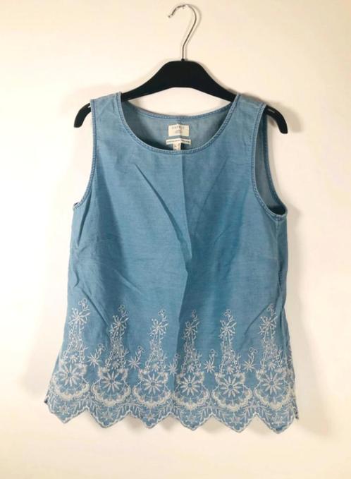 Embroidered denim top Esprit (size XS/S) NEW, Kleding | Dames, Topjes, Nieuw, Maat 36 (S), Blauw, Zonder mouw, Ophalen of Verzenden
