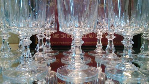 Wijnglazen Cristal d'Arques Louvre set 3 x 6 stuks (18), Verzamelen, Porselein, Kristal en Bestek, Kristal, Ophalen of Verzenden
