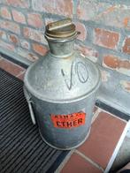 Metalen fles  om vroeger ether te bewaren, Antiek en Kunst, Ophalen