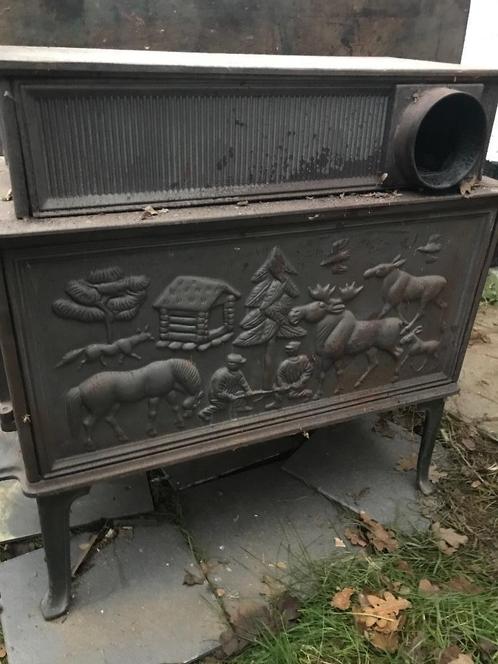 Jotul houtkachel in degelijke staat, Huis en Inrichting, Kachels, Gebruikt, Vrijstaand, Houtkachel, Hout, Ophalen
