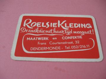 1 oude speelkaart Roelsie kleding , Dendermonde (232)