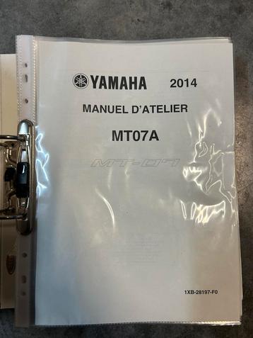Manuel d’atelier mt07 beschikbaar voor biedingen