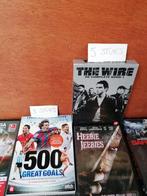 3 dvd's 500 great goals en 5 dvd's the wire deel 1 voor 10 e, Gebruikt, Ophalen