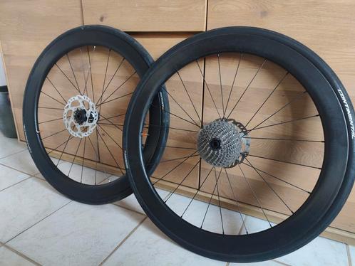 Carbon wielen 50mm, Fietsen en Brommers, Fietsonderdelen, Gebruikt, Ophalen