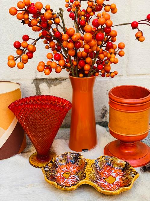 Vintage decoratie oranje, Huis en Inrichting, Woonaccessoires | Overige, Ophalen of Verzenden