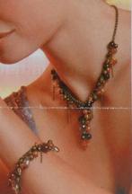 Ensemble des 2 bijoux : collier + bracelet, Bijoux, Sacs & Beauté, Colliers, Brun, Enlèvement ou Envoi, Neuf
