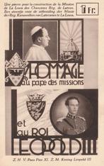 BELGISCH  KONINGSHUIS -  Koning Leopold III en Paus Pius XI, Verzenden, Ongelopen, Overige thema's