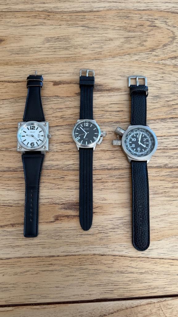 Horloges, Handtassen en Accessoires, Horloges | Heren, Gebruikt, Polshorloge, Overige merken, Staal, Overige materialen, Verzenden