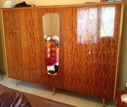 Kleerkast Vintage 50s, Huis en Inrichting, Kasten | Kleerkasten, Gebruikt, Met deur(en), Met plank(en), Met hangruimte, Metaal