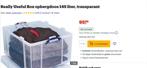3 STUKS REALLY USEFUL BOX 145 Liter -, Ophalen, Doos