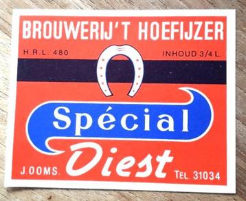 bieretiket "Spécial Diest" Brij 't Hoefijzer J. Ooms Diest beschikbaar voor biedingen