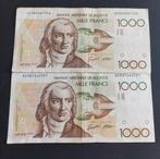 België 2x1000 Francs, Verzenden, Setje