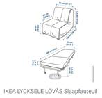 Ikea slaapbank / fauteuil, Comme neuf, Enlèvement ou Envoi