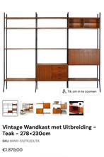 Vintage wandkast - Furnified, Ophalen, 250 tot 300 cm, 200 cm of meer, Met klep(pen)