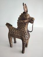 60s vintage Brons messing beeld ezel India verzamel, Antiek en Kunst, Kunst | Niet-Westerse kunst, Ophalen of Verzenden