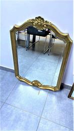 Magnifique ancien grand miroir en bois biseauté 90cm, Ophalen of Verzenden