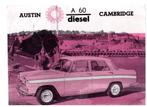 Brochure / Prospectus / Dépliant AUSTIN CAMBRIDGE A60, 196?, Comme neuf, Autres marques, Envoi, Collectif