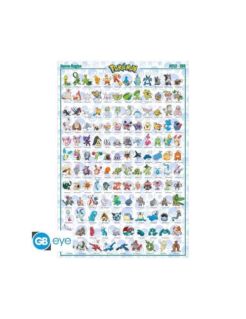 Pokemon - Poster Maxi (91.5x61cm) - Hoenn Pokemon English, Verzamelen, Posters, Nieuw, Overige onderwerpen, Deurposter of groter