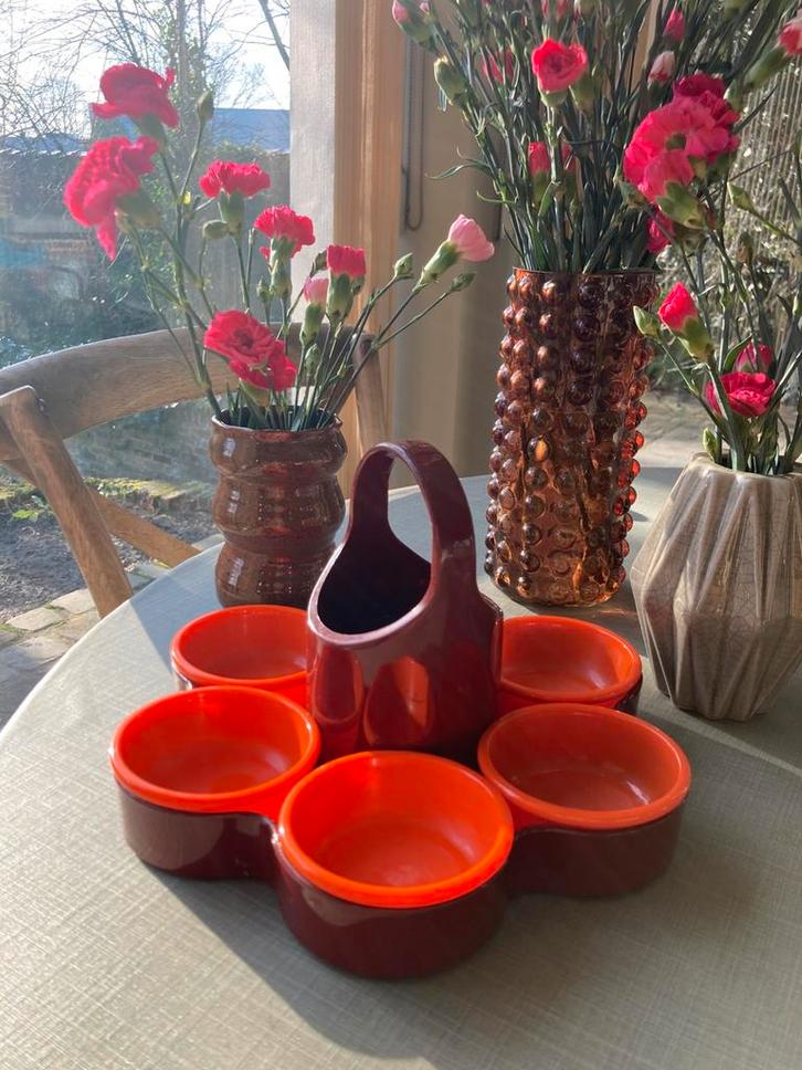 Retro snackschaal Emsa, Maison & Meubles, Accessoires pour la Maison | Plateaux, Utilisé, Synthétique, Rond, Enlèvement ou Envoi