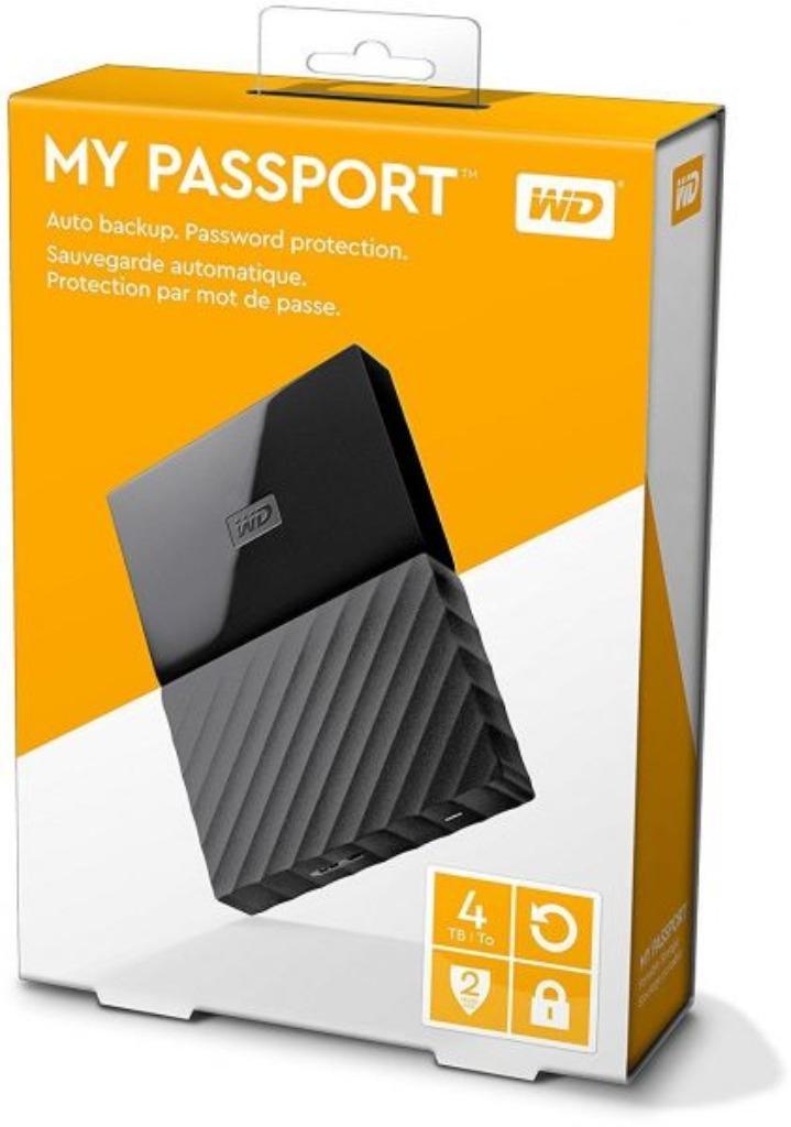 Externe harddisk Western Digital My Passport 4 TB usb 3.0, Computers en Software, Harde schijven, Zo goed als nieuw, Laptop, Extern