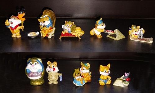 6 figurines Miaogizi Pyramiao variantes Italie 1997 + 1 Bpz, Collections, Œufs à surprise, Comme neuf, Figurines en plastique dur