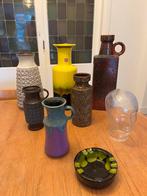 Diverse West Germany vazen, asbak en glazen hoofd, Antiek en Kunst, Antiek | Woonaccessoires, Ophalen