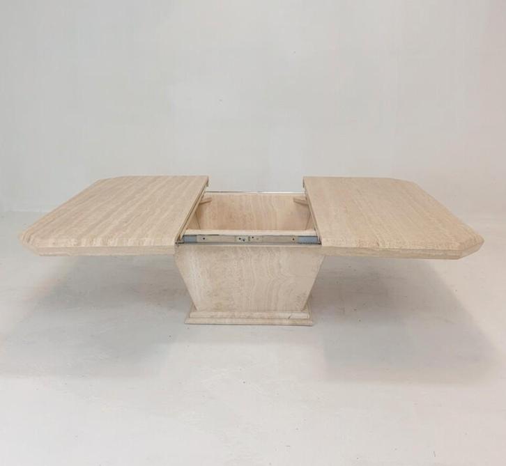 Vintage travertin design bar - salontafel jaren 70, Huis en Inrichting, Tafels | Salontafels, Gebruikt, Ophalen