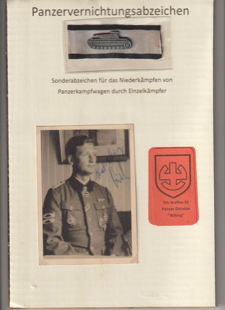 Panzer-Vernichtigungsabzeichen, photos + Urkunde, Collections, Objets militaires | Seconde Guerre mondiale, Armée de terre, Envoi