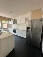 LUXE IKEA KEUKEN +6 ELECTRO +AMERIKAANSE FRIGO+ GEDEMONTEERD, Ophalen, Wit, Dubbelwandige keuken, Zo goed als nieuw