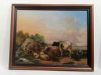 J. Dielman 1848 - Antiek schilderij op paneel, gesigneerd, Antiek en Kunst, Ophalen of Verzenden