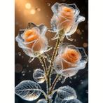 Peinture au diamant roses congelées 50x40cm (carré), Envoi, Neuf, Bricolage