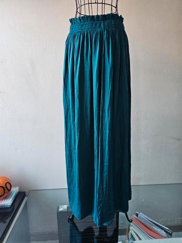 Groene satijnen wijde broek — Etam — Maat S — Comfort en com beschikbaar voor biedingen
