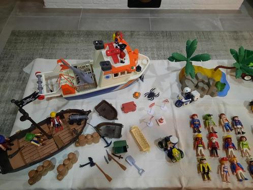 PLAYMOBIL Grand Lot, vissersboten, piraten, personages..., Kinderen en Baby's, Speelgoed | Playmobil, Gebruikt, Los Playmobil