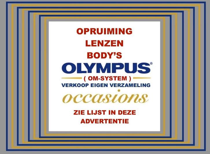 VERKOOP van mijn eigen VERZAMELING OLYMPUS / OM-SYSTEM, Audio, Tv en Foto, Fotocamera's Digitaal, Olympus, Verzenden