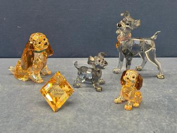 Swarovski Disney Lady en de Vagebond compleet.  beschikbaar voor biedingen