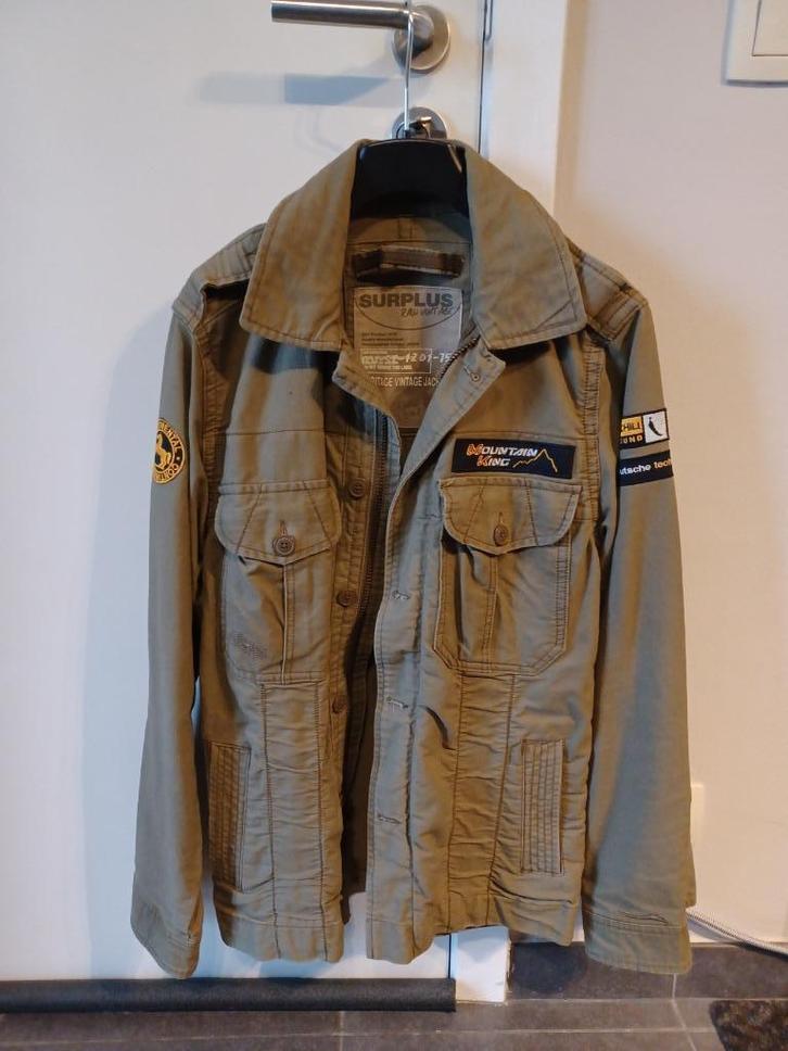 UNIEK STUK !!! SURPLUS HERITAGE RAW VINTAGE JACKET MEDIUM, Kleding | Heren, Truien en Vesten, Zo goed als nieuw, Maat 48/50 (M)