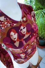 uniek prachtig faces vintage T-shirt, Ophalen of Verzenden, Les Filles, Korte mouw, Maat 36 (S)