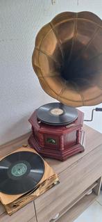 Gramophone deco fonctionne mais tourne trop vite, Antiquités & Art, Enlèvement ou Envoi