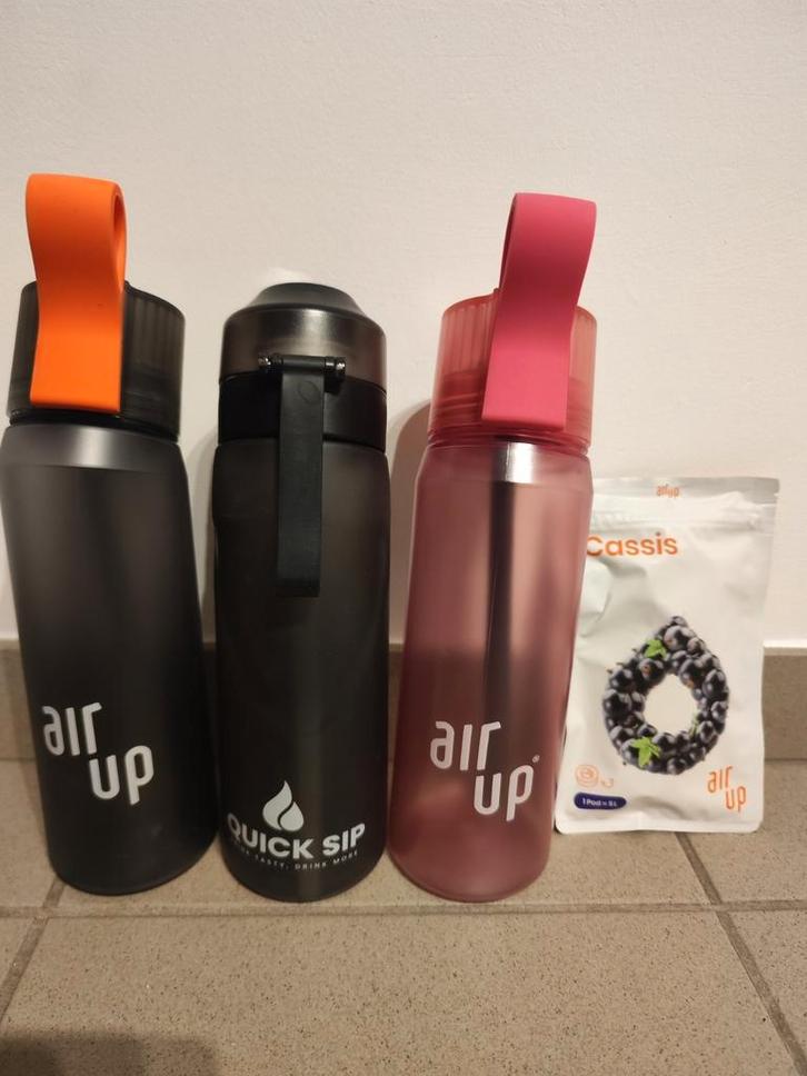 2air up flessen en 1 quick sip fles met Cassis smaak, Sport en Fitness, Drinkbussen, Zo goed als nieuw, Ophalen of Verzenden