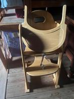 Houten baby eetstoel, Ophalen, Gebruikt, Meegroeistoel, Gordel(s)