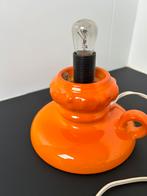Vintage keramiek oranje tafellampje, Huis en Inrichting, Ophalen