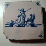 Carrelage ancien de Delft avec soldat avec pistolet, Antiquités & Art, Envoi