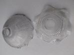 2 antieke glazen lampenkapjes, Antiek en Kunst, Antiek | Glaswerk en Kristal, Ophalen