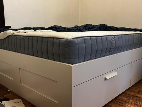 Bedframe (BRIMNES) + Matras (VÅGSTRANDA) 160x200cm IKEA C, Huis en Inrichting, Woonaccessoires | Schilderijen, Tekeningen en Foto's