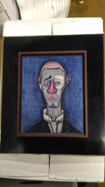 Clown - Bernard Buffet - litho/isorel - Braun beschikbaar voor biedingen